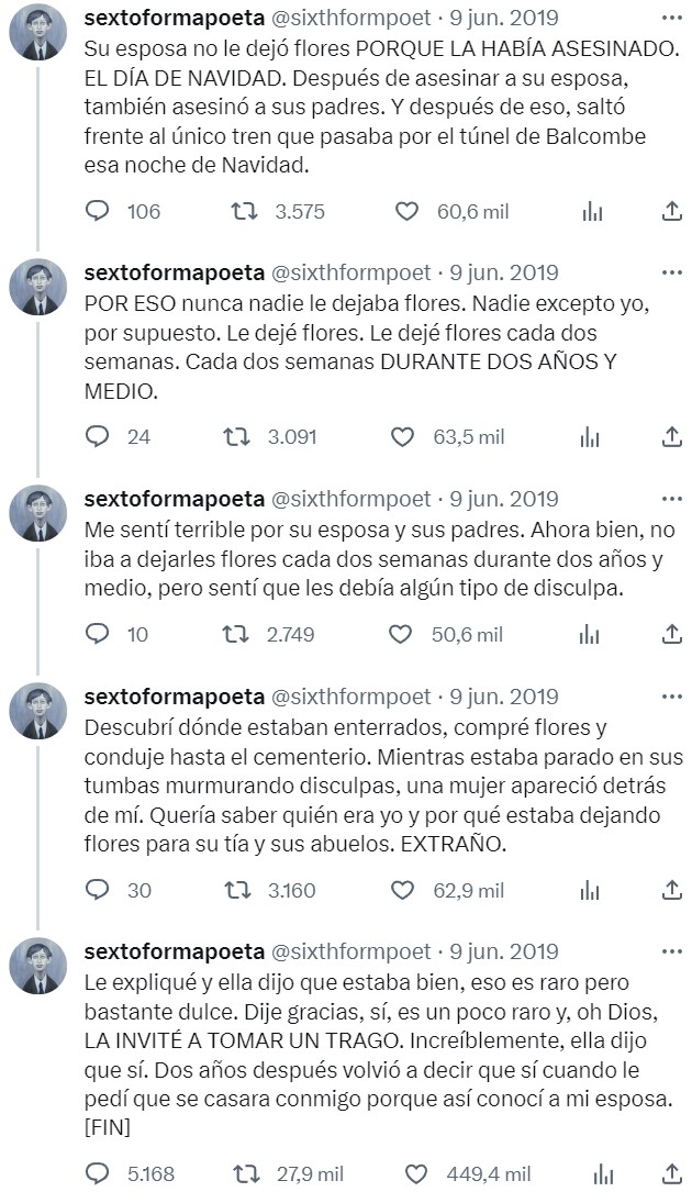 Historia truculenta con final inesperado.