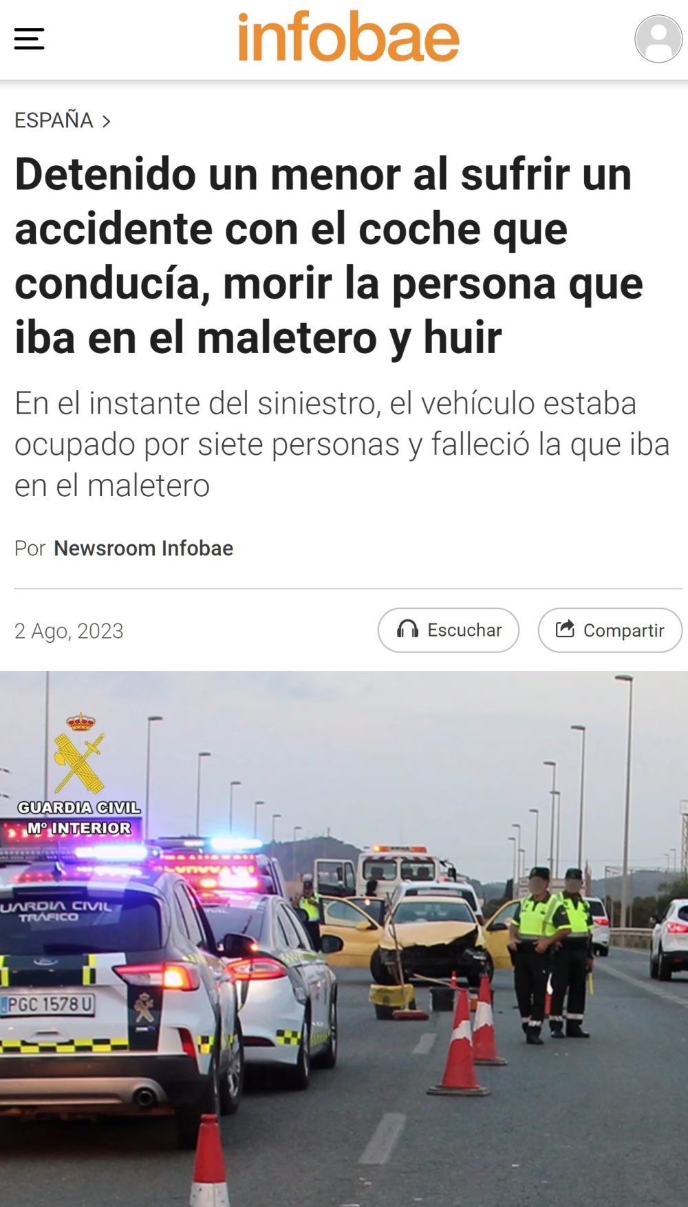 Montaré en el maletero de un coche conducido por un menor... ¿Qué podría salir mal?