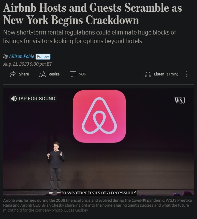 Se acabaron los Airbnb en Nueva York.