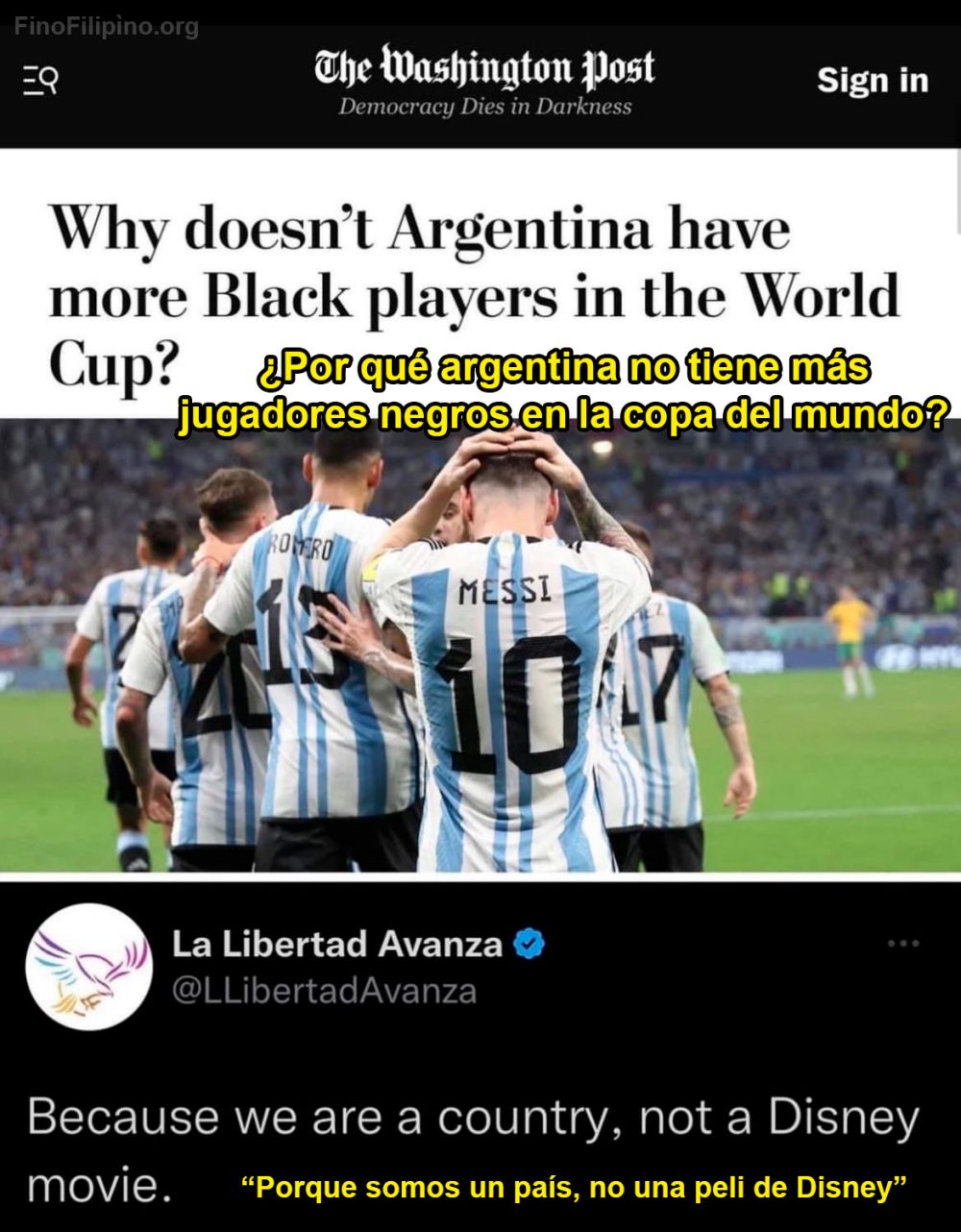 ¿Por qué Argentina no tiene más jugadores negros en su selección?