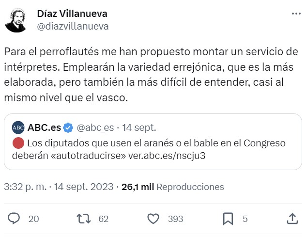 Ya veo venir el siguiente titular: "discriminación en el congreso por considerar que hay lenguas de primera y de segunda"