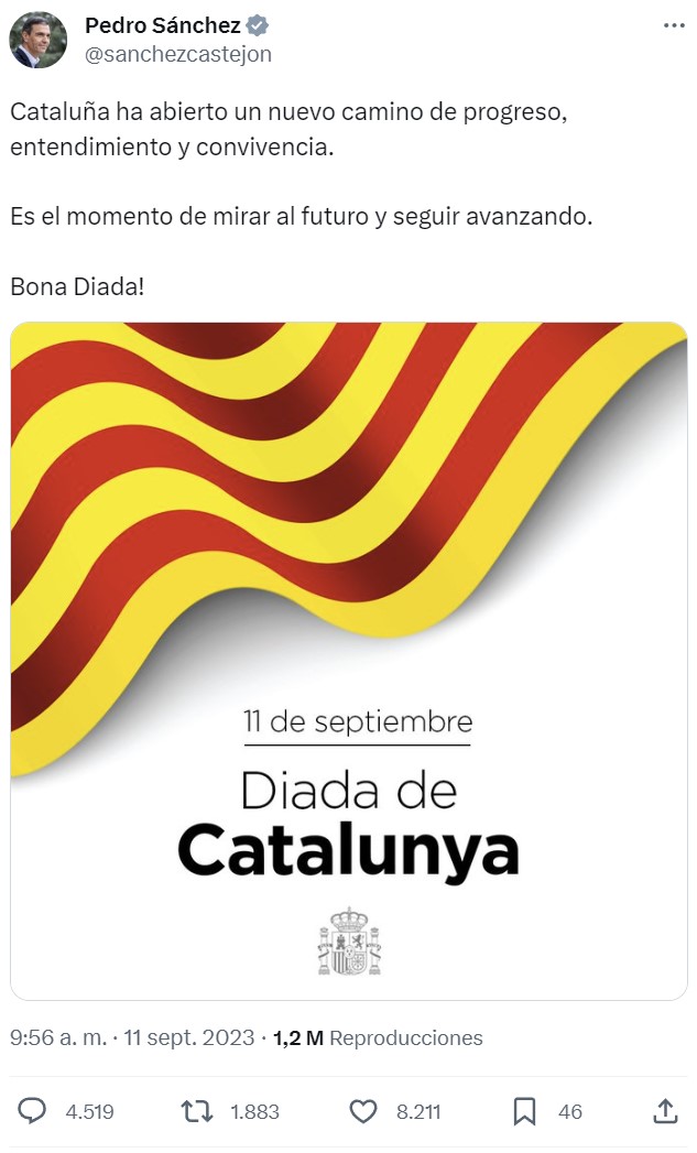 "Pero eso lo dijo el Pedro Sánchez que no era presid... oh..."