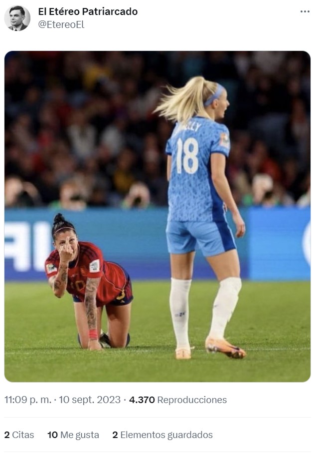 La doble la vara de medir: la Liga denunciará a Víctor Mollejo por su gesto en la celebración de un gol, pero nadie denunciará a Jennifer Hermoso por hacerle una peineta a una rival