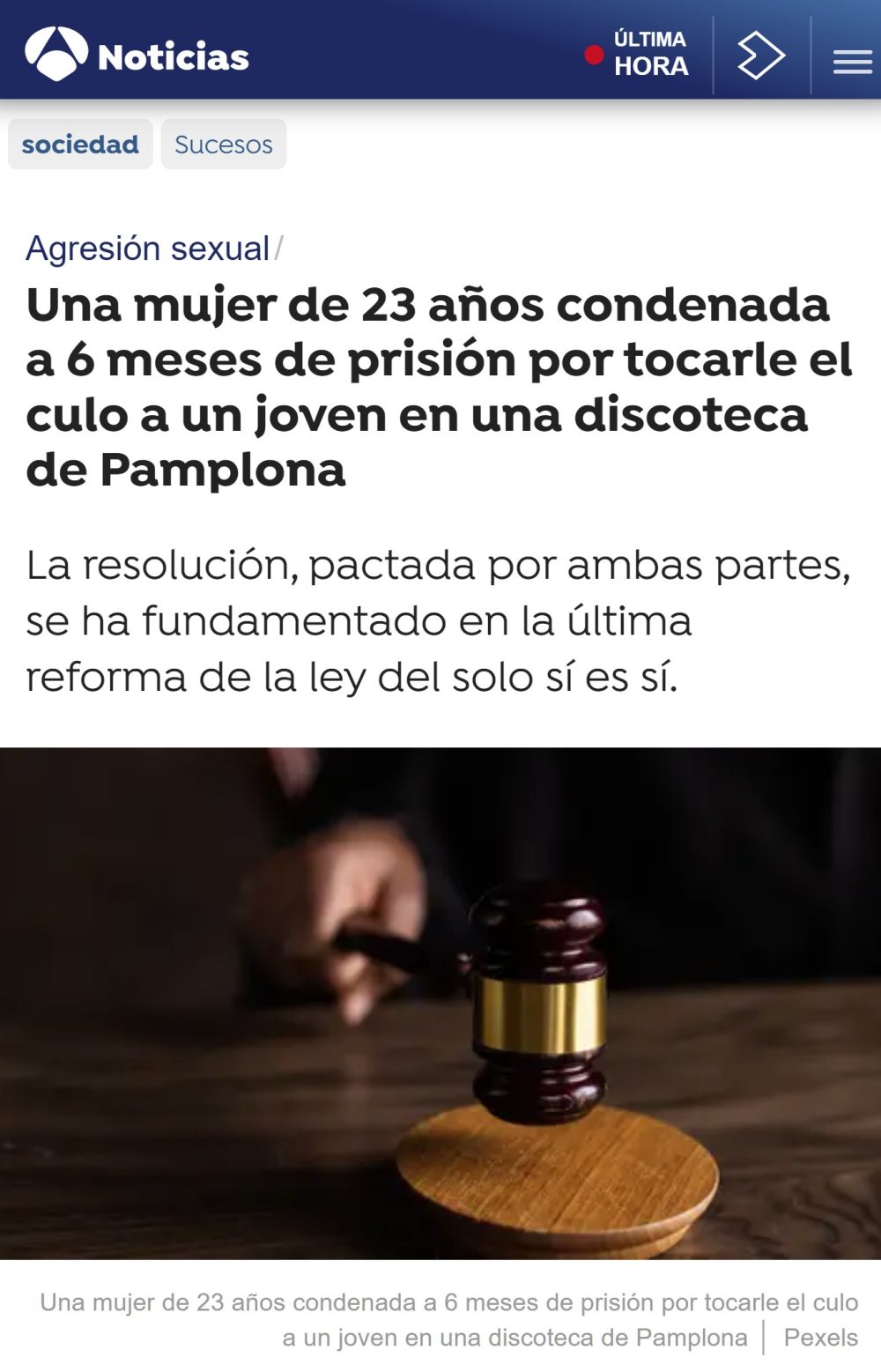 Una mujer condenada a 6 meses de cárcel por tocarle el cuIo a un hombre en una discoteca