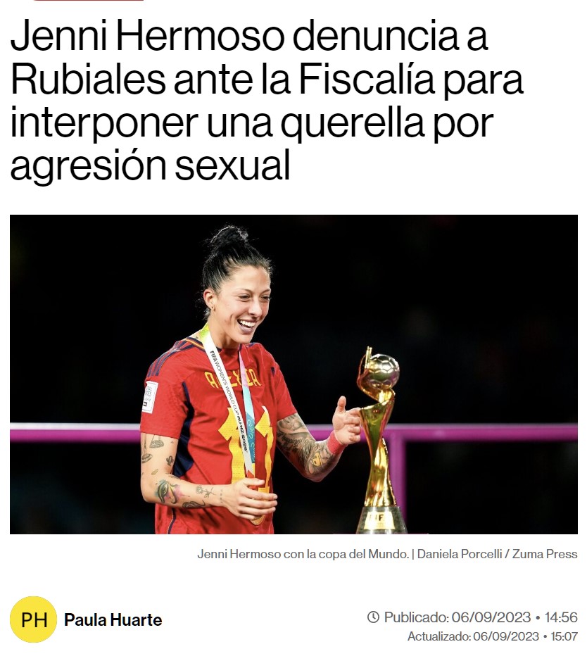 Jenni Hermoso denuncia a Rubiales por agresión sеxual