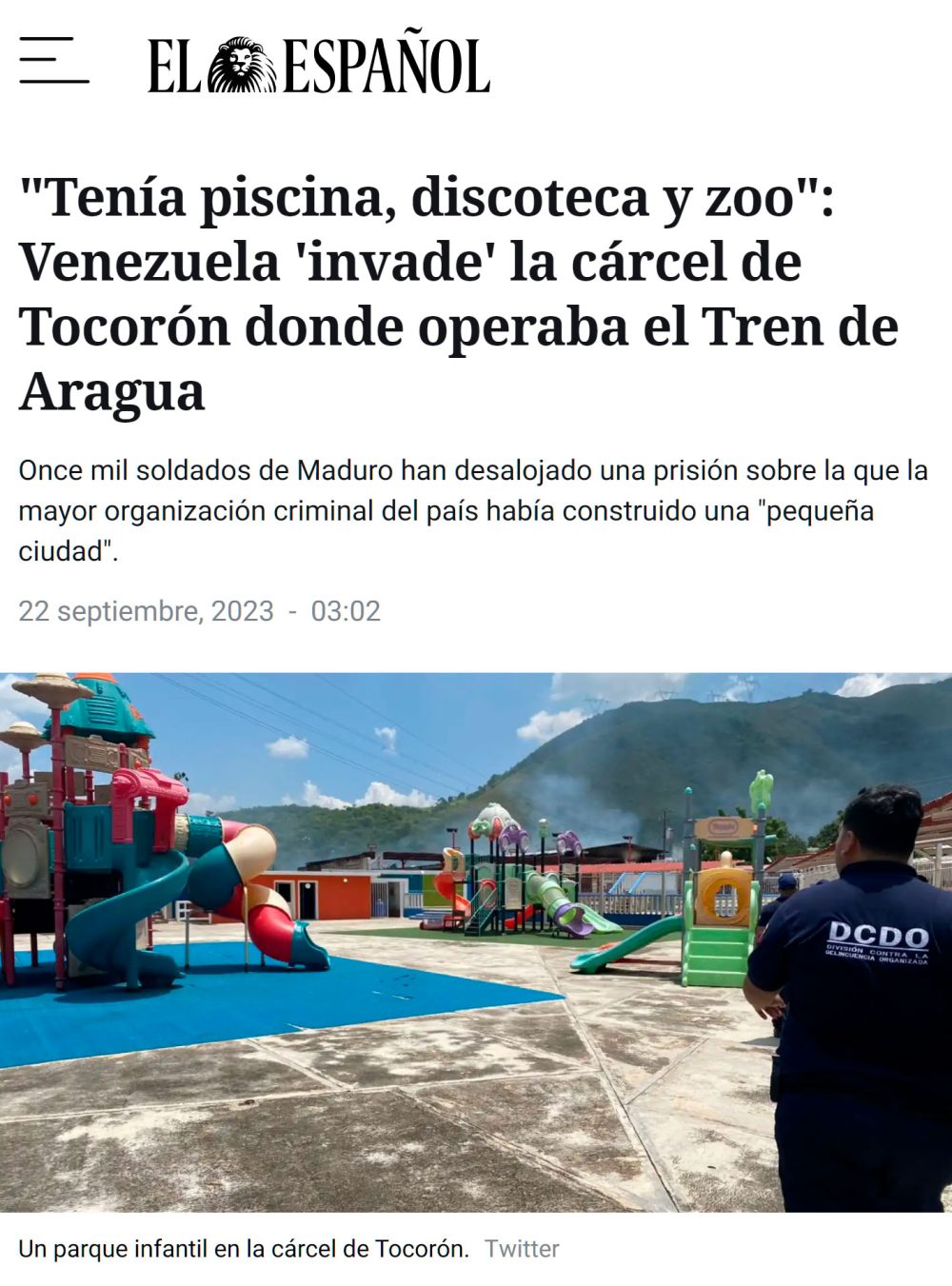 "Habían construido una pequeña ciudad en prisión": Maduro desmantela una cárcel venezolana en la que había piscina, discoteca, zoo, parque infantil...