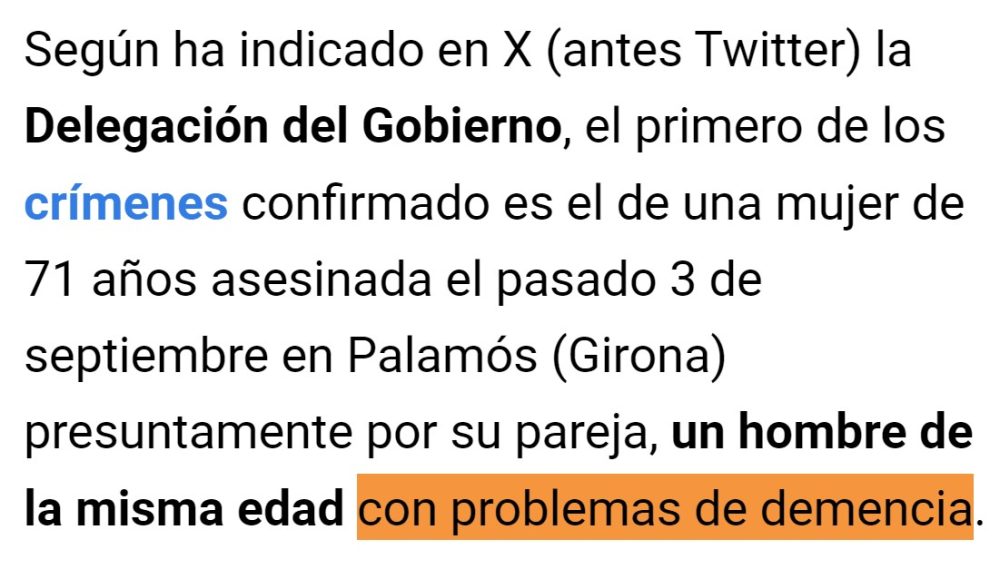 Titular: "igualdad CONFIRMA crímenes machistas".