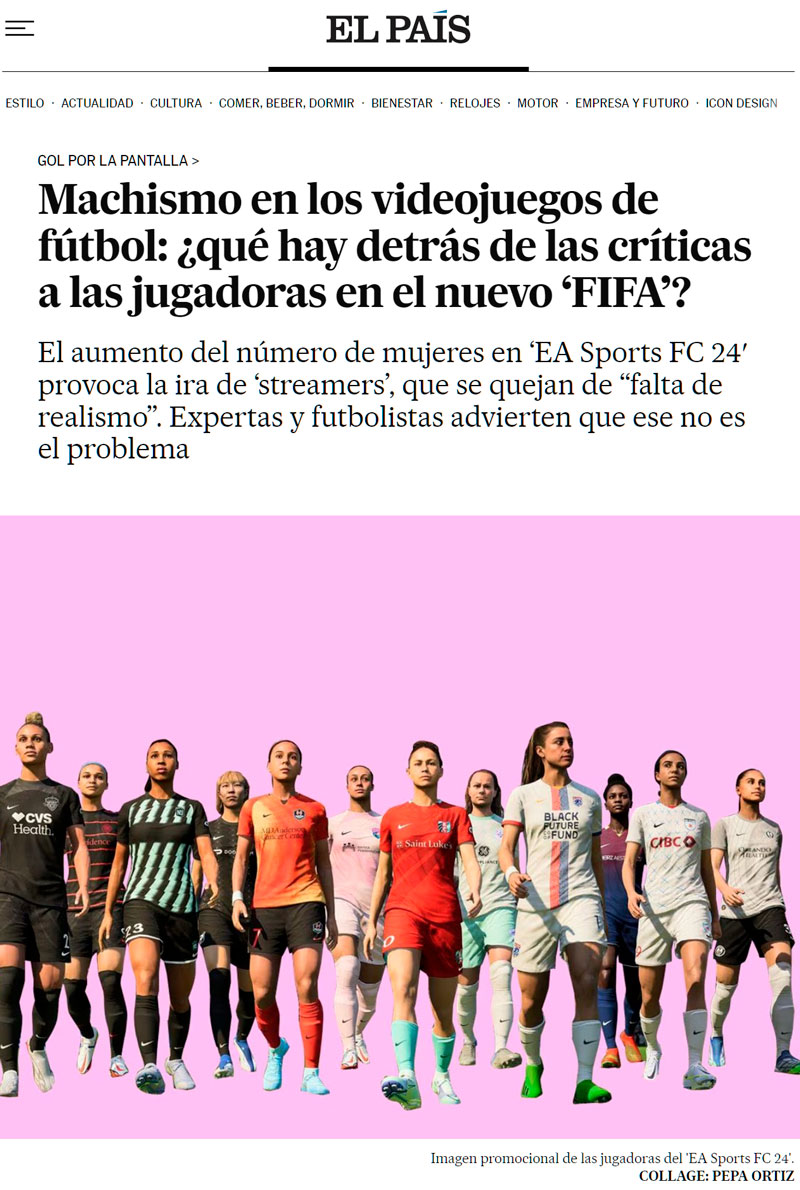 Criticar la inclusión forzada de personajes femeninos en el FIFA es... ¡MACHISMO!