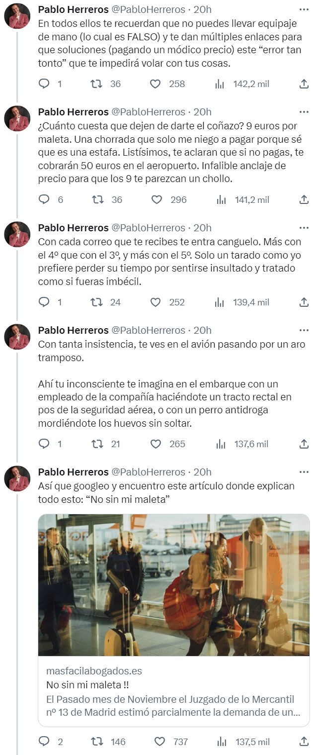 ¿Te han obligado a pagar por llevar equipaje de mano? Pues... es ilegal