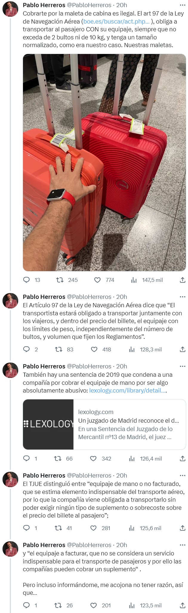 ¿Te han obligado a pagar por llevar equipaje de mano? Pues... es ilegal