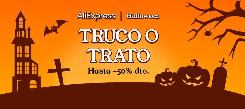 Campaña Truco o Trato de AliExpress | Hasta 50% de descuento.