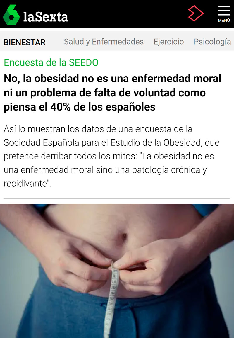 Según el Doctor Lecube "La obesidad te elige a ti"