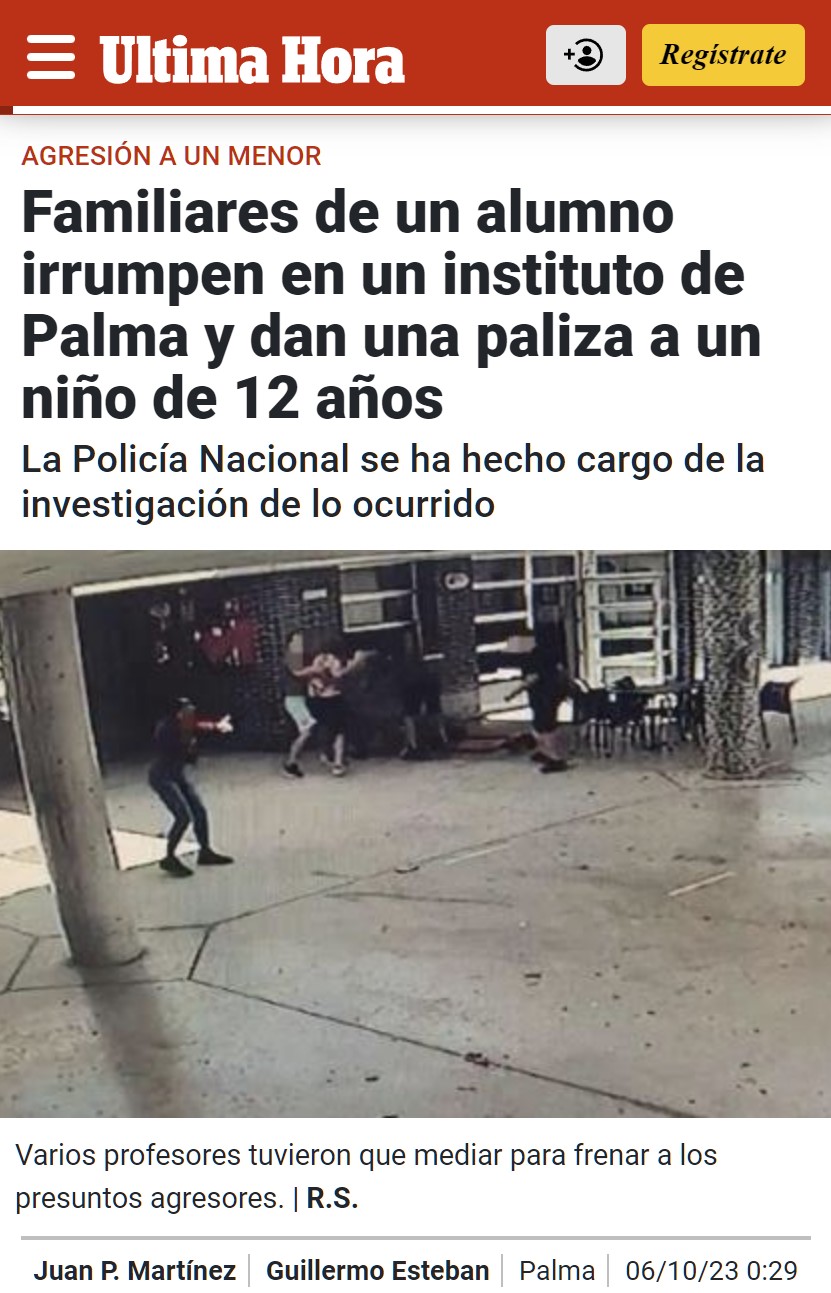 La típica familia que se pasa por el colegio para ajusticiar a los alumnos...
