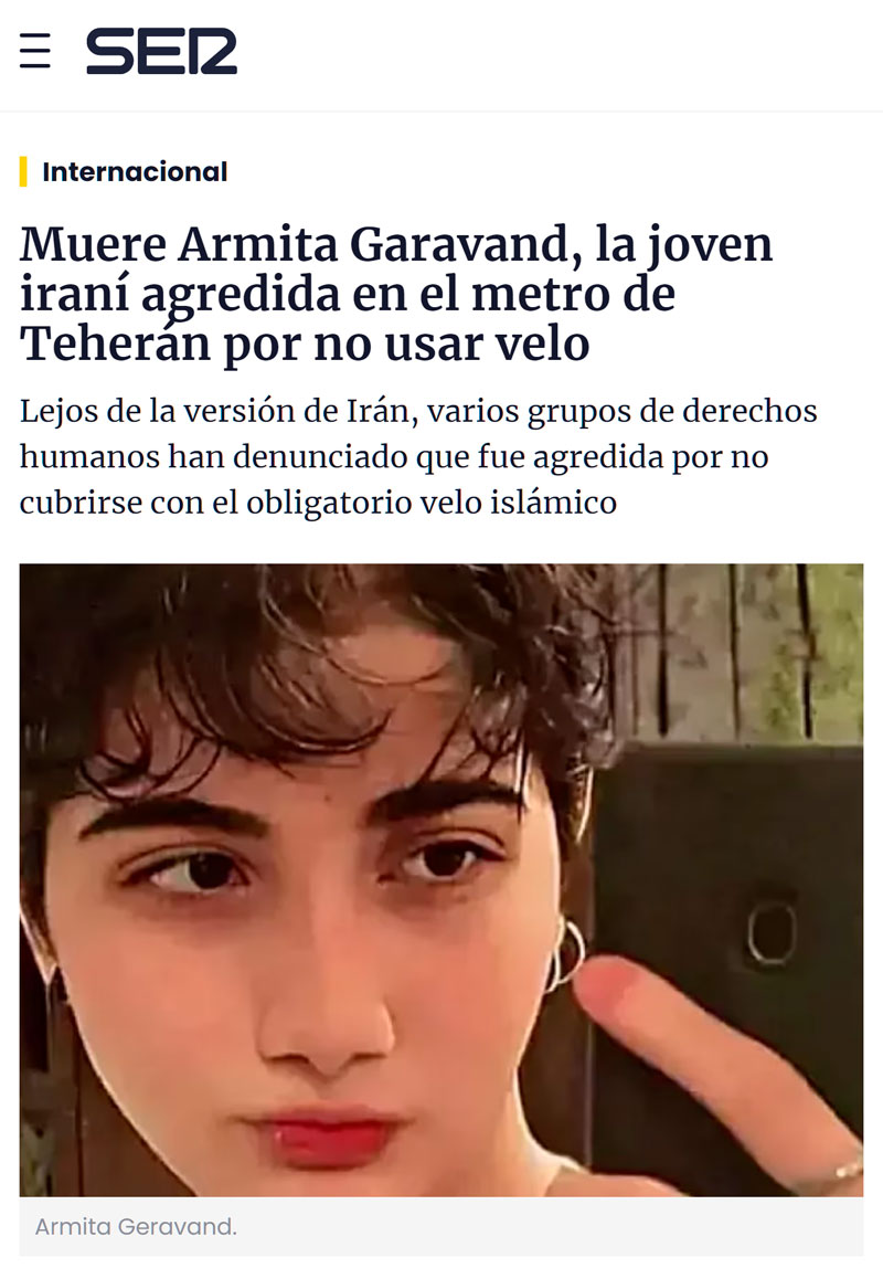 Muеrе una mujer tras ser agrеdida por no llevar el velo en el metro de Teherán