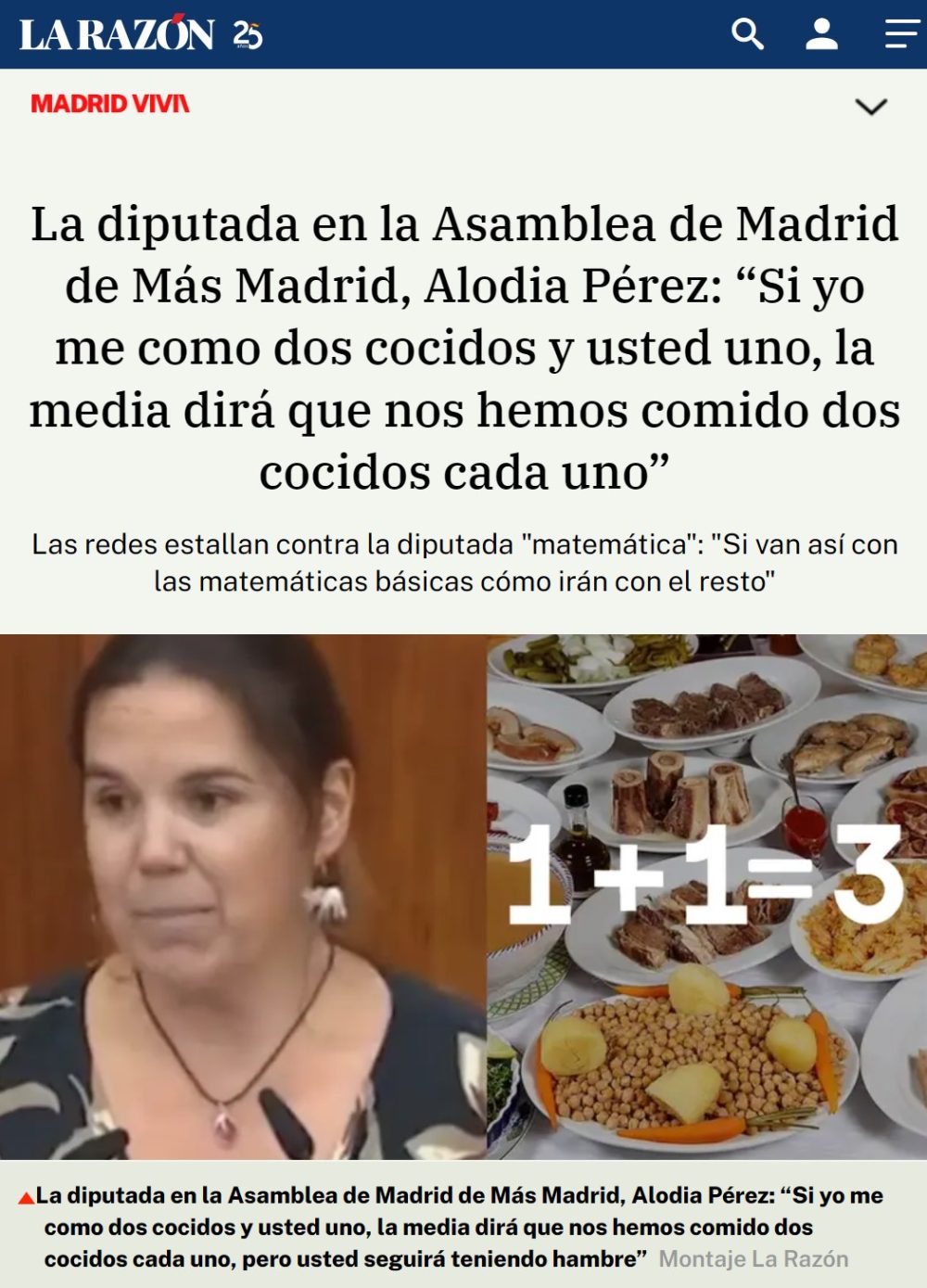 Queda demostrado que no hace falta haber aprobado matemáticas de primaria para ser diputada.