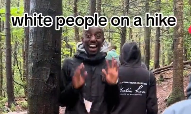 Gente de raza negra imitando a gente de raza blanca en excursiones al aire libre