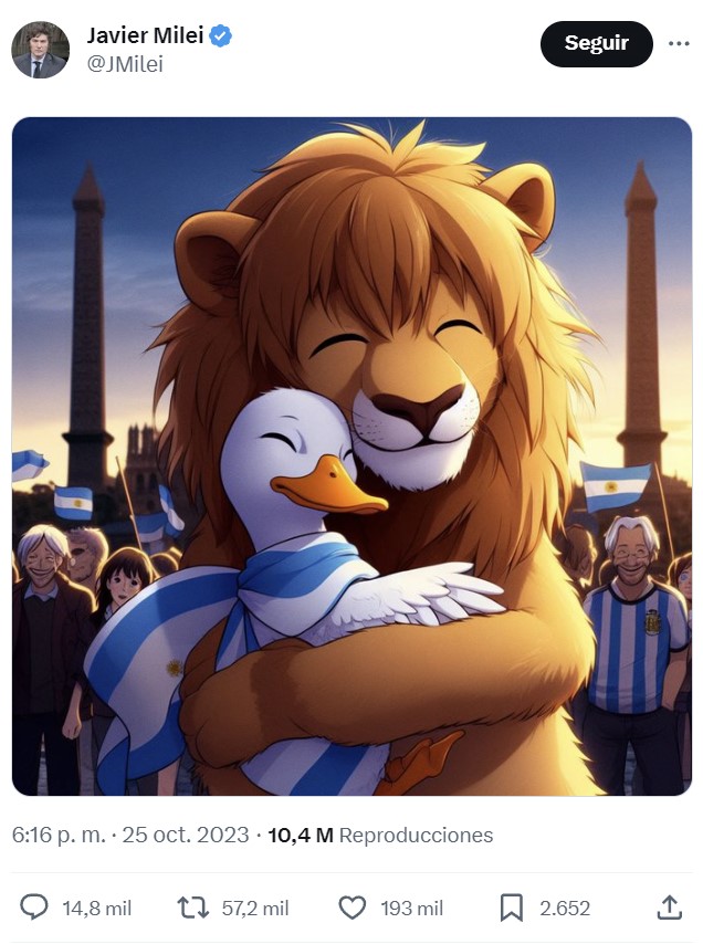 Bullrich apoyará a Milei en segunda vuelta: los votos de ambos le darían mayoría absoluta.