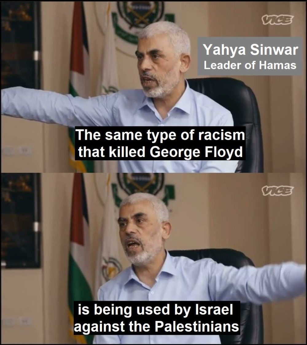 Líder terrorіsta de Hamás en Gaza: "Quiero aprovechar esta oportunidad para recordar el asesіnato racіsta de George Floyd... El mismo tipo de racіsmo que mató a George Floyd está siendo utilizado por [Israel] contra los palestinos".