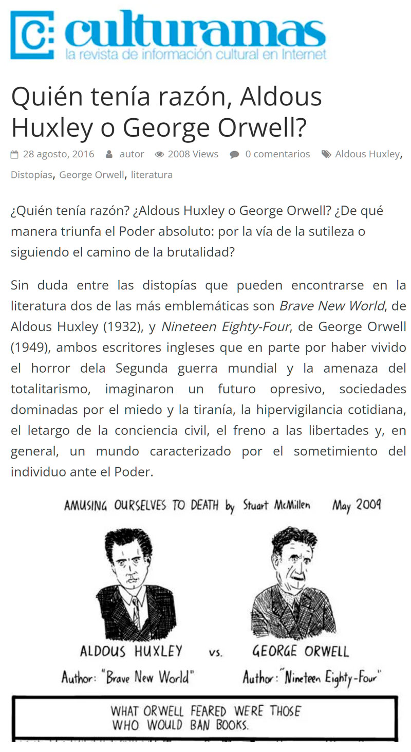 HUXLEY TENÍA RAZÓN