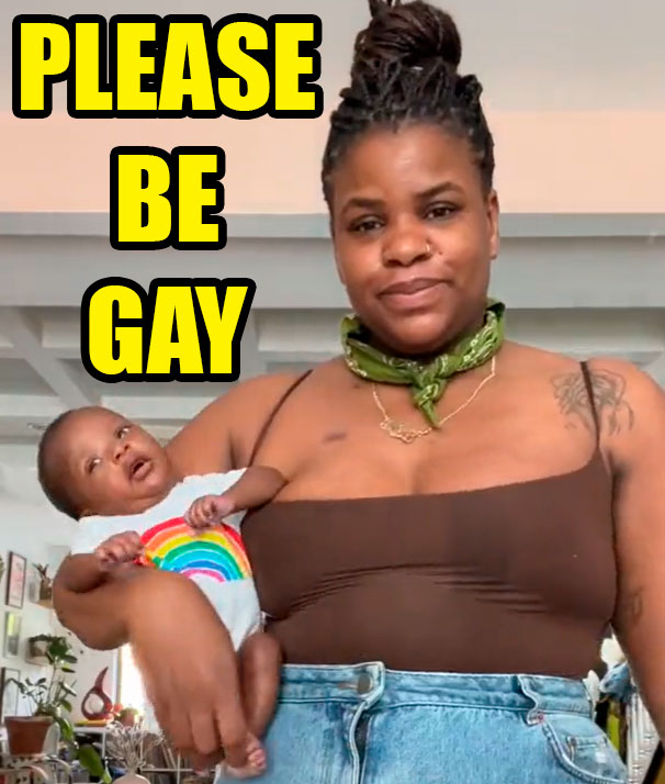 Una madre pide a su bebé que por favor sea gay
