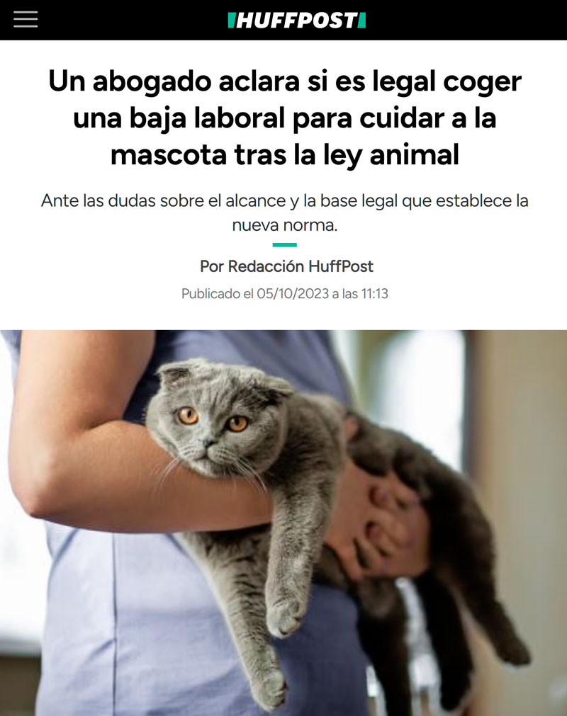¿Puedes coger la baja para cuidar a tu mascota enferma?