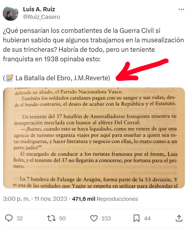Cada día se lo ponen más fácil a Reverte para hacer el remate en Twitter...