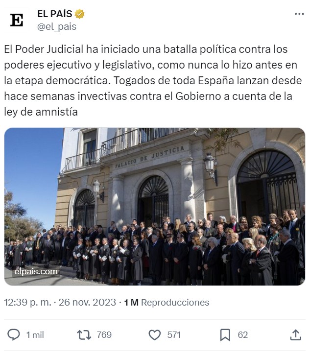 El Poder Judicial ha iniciado una batalla política contra los poderes ejecutivo y legislativo, como nunca lo hizo antes