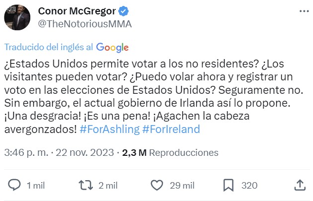 Se está liando en Irlanda