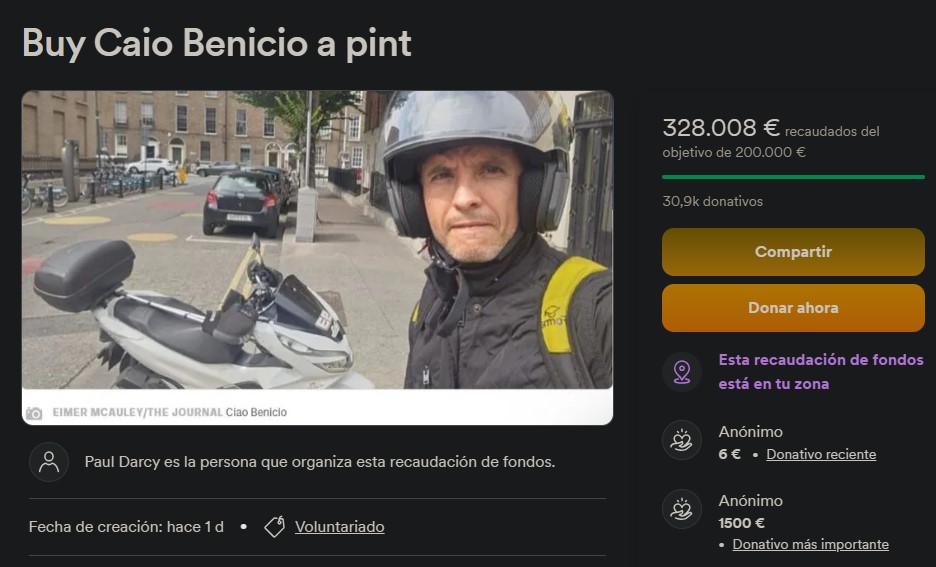 Crean un crowdfunding para premiar al repartidor que neutralizó al agresor de los niños irlandeses