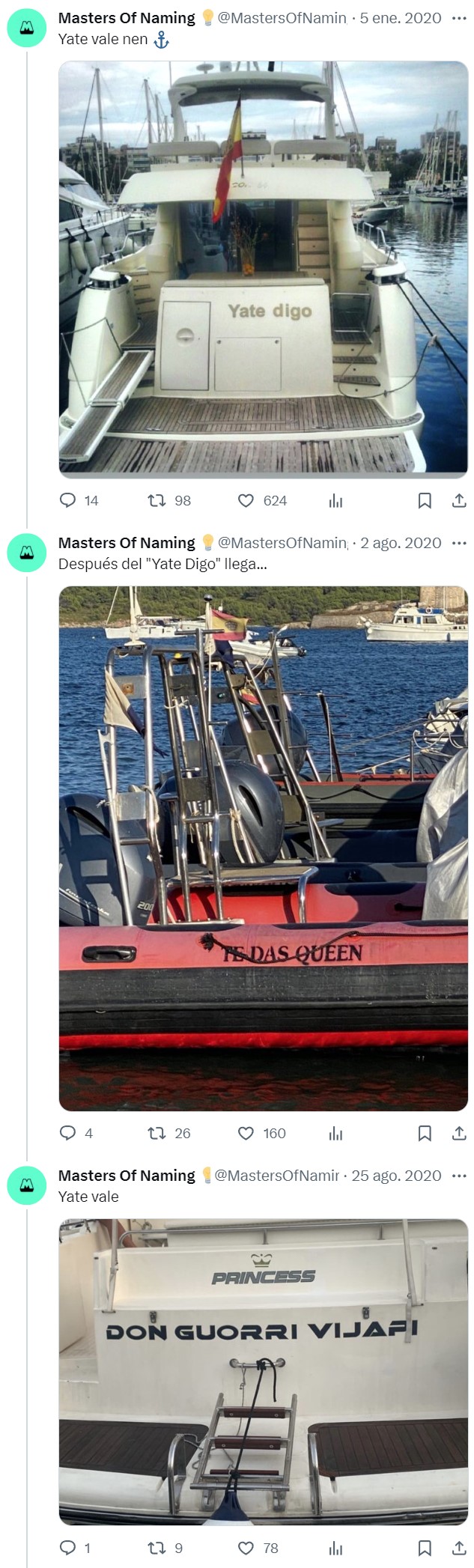 Masters of Naming: edición 'yate vimos'