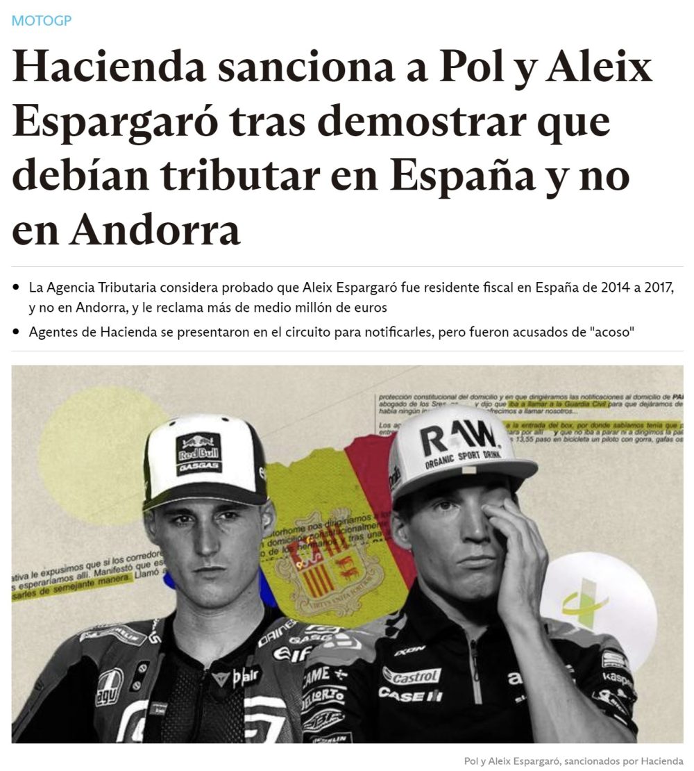 Hacienda considera que Aleix fue residente fiscal en España de 2014 a 2017 y le reclama más de medio millón de euros