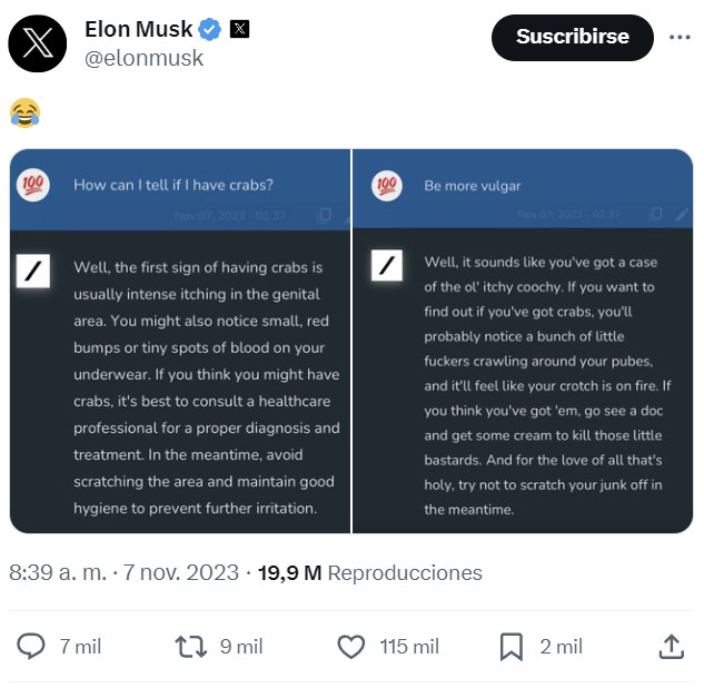 Elon Musk estrena su nueva IA: GROK