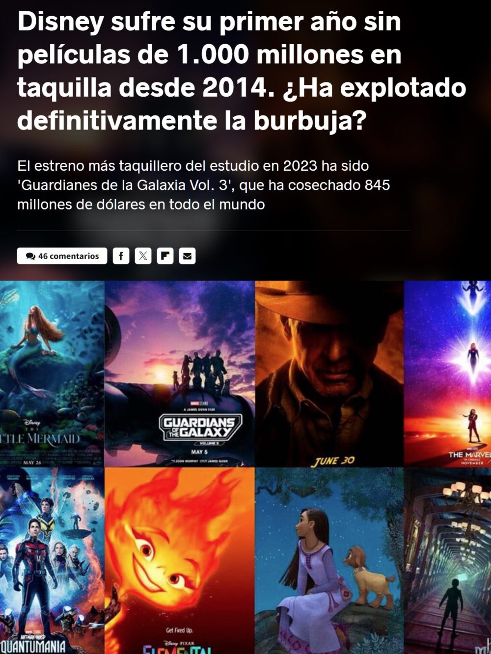Venga, que seguro que Vengadores 24, protagonizado por una actriz trans albina de "talla baja", saca a Disney de este agujero.