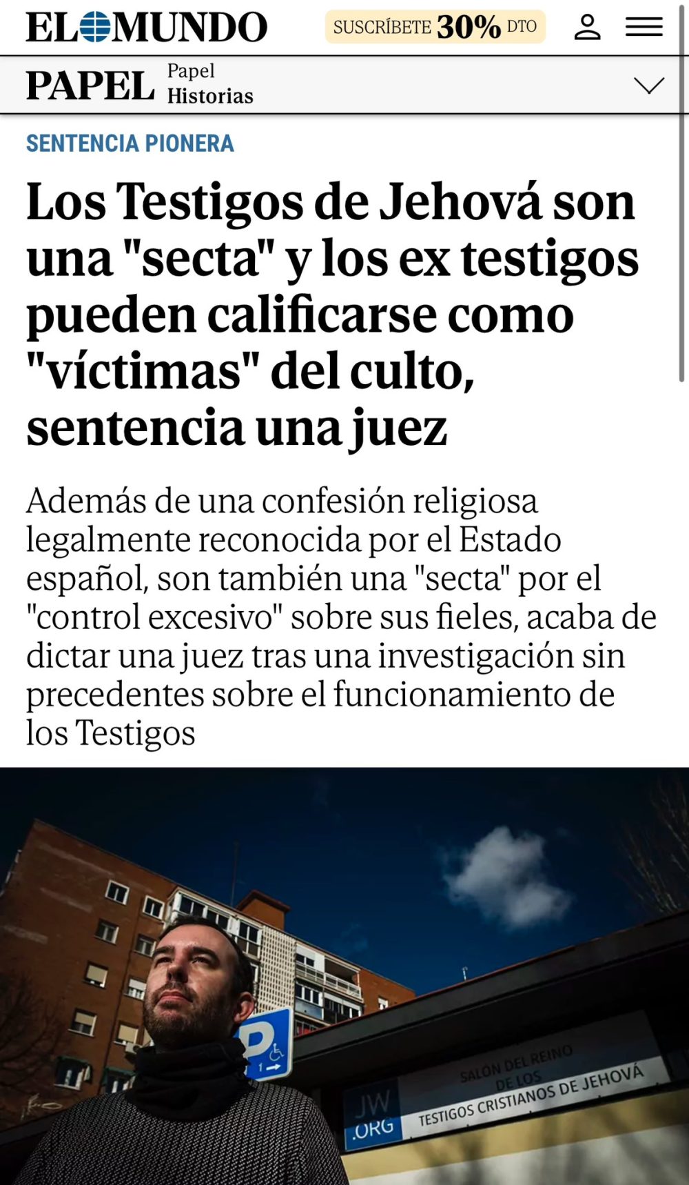 España Declara A Los Testigos De Jehová Como Una Secta Y Los Ex