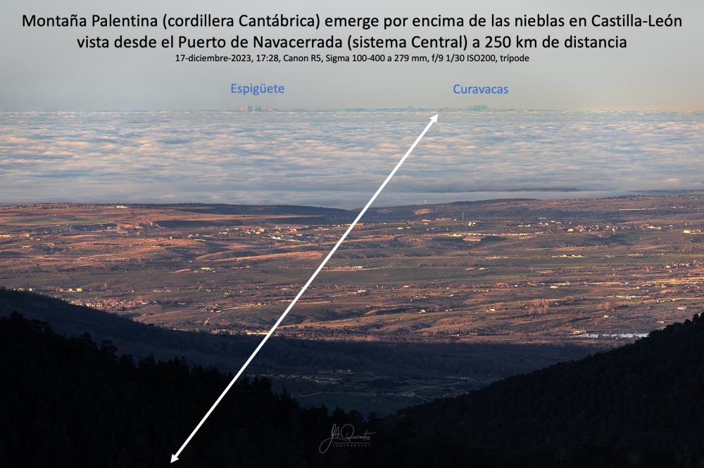 Así se veía Madrid desde una montaña a 250 kilómetros de distancia