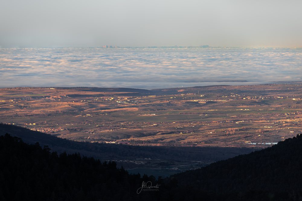 Así se veía Madrid desde una montaña a 250 kilómetros de distancia