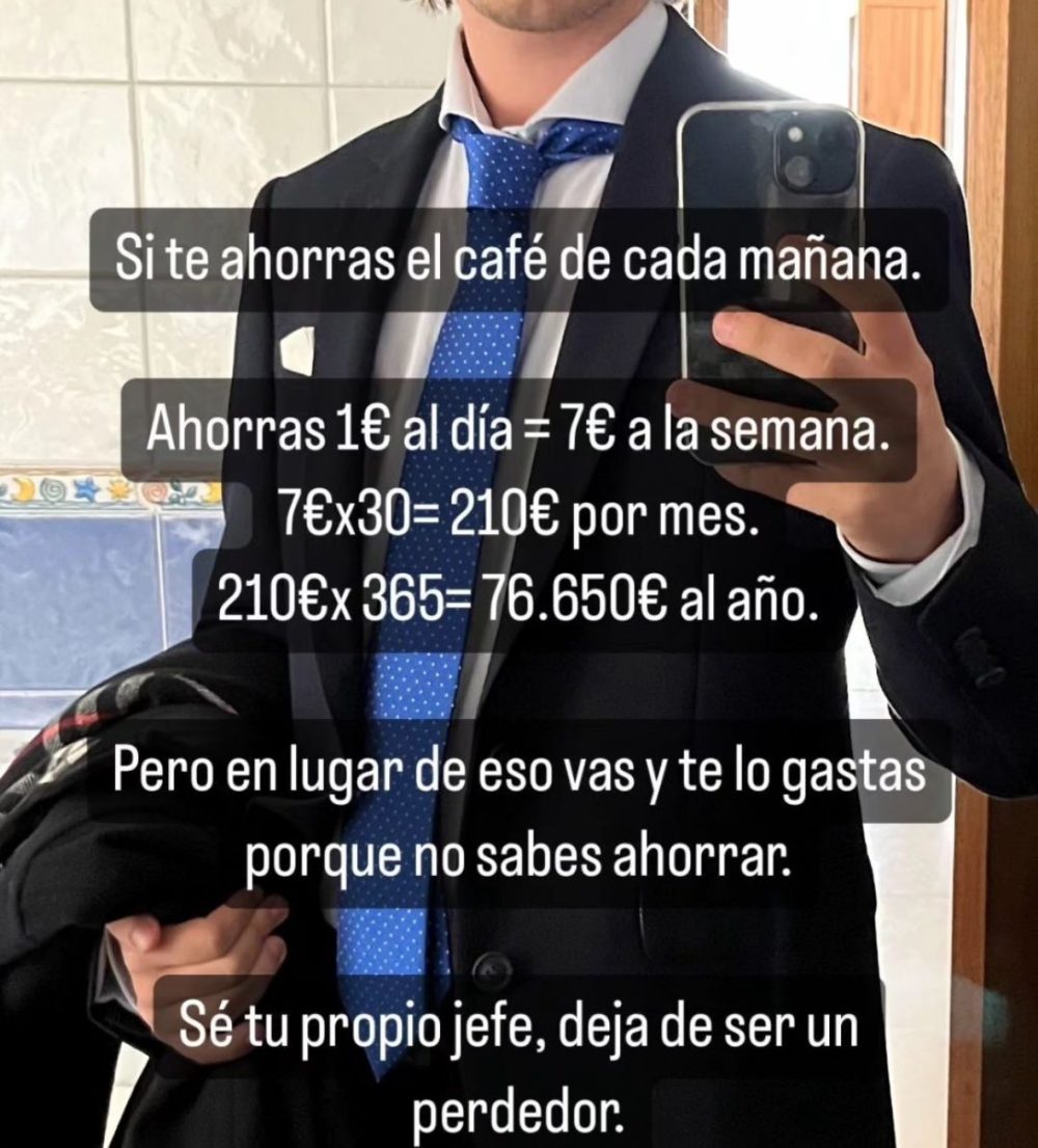 El que no ahorra 76650€ al año es porque no quiere