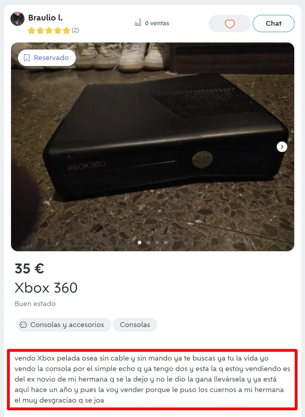 Poco se habla de Wallapop como muro de las lamentaciones y venganza patrimonial