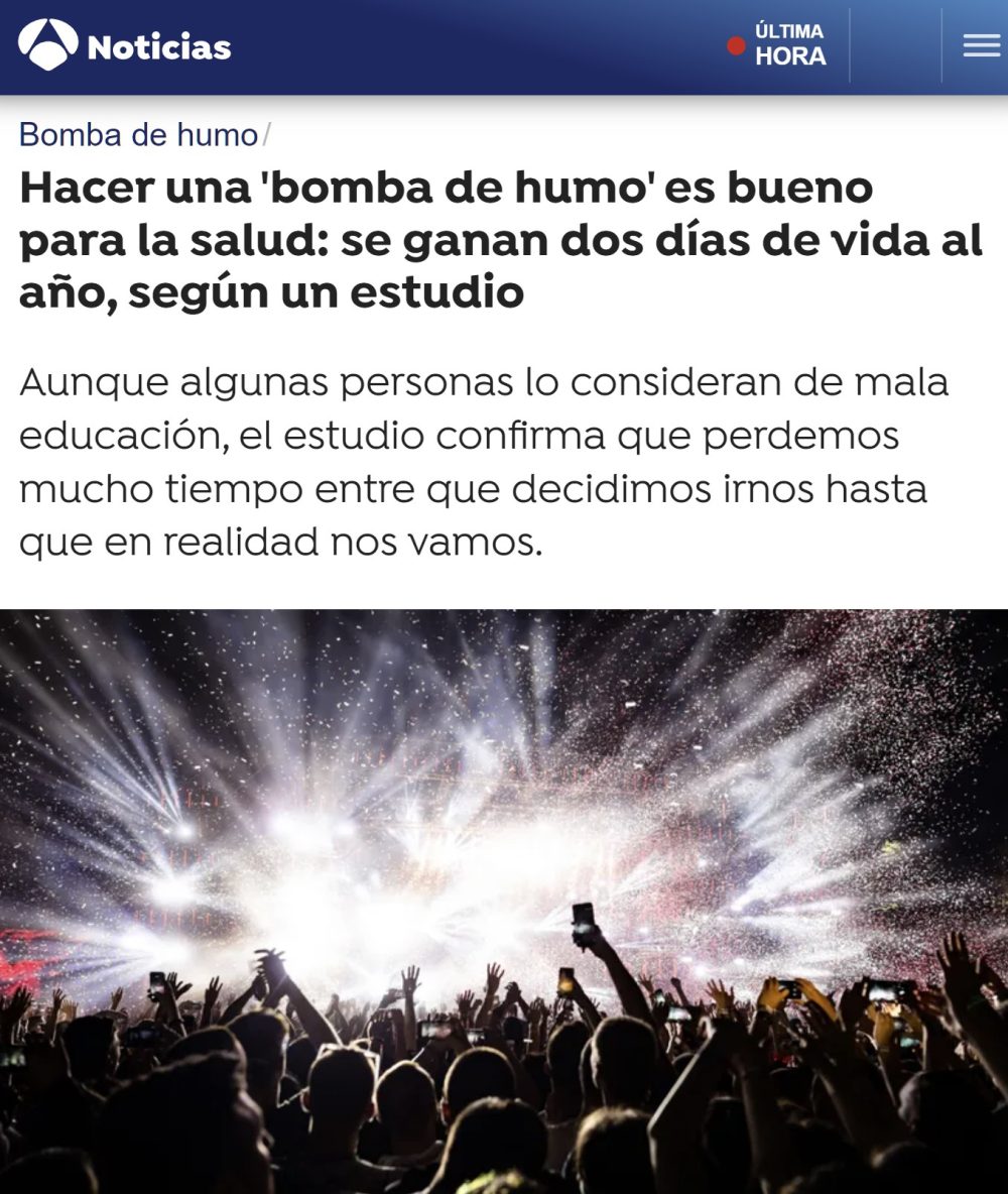 Un estudio confirma que hacer la clásica 'bomba de humo' es bueno para la salud
