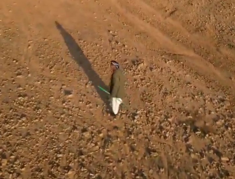 Un pastor saudí derriba un dron de una pedrada