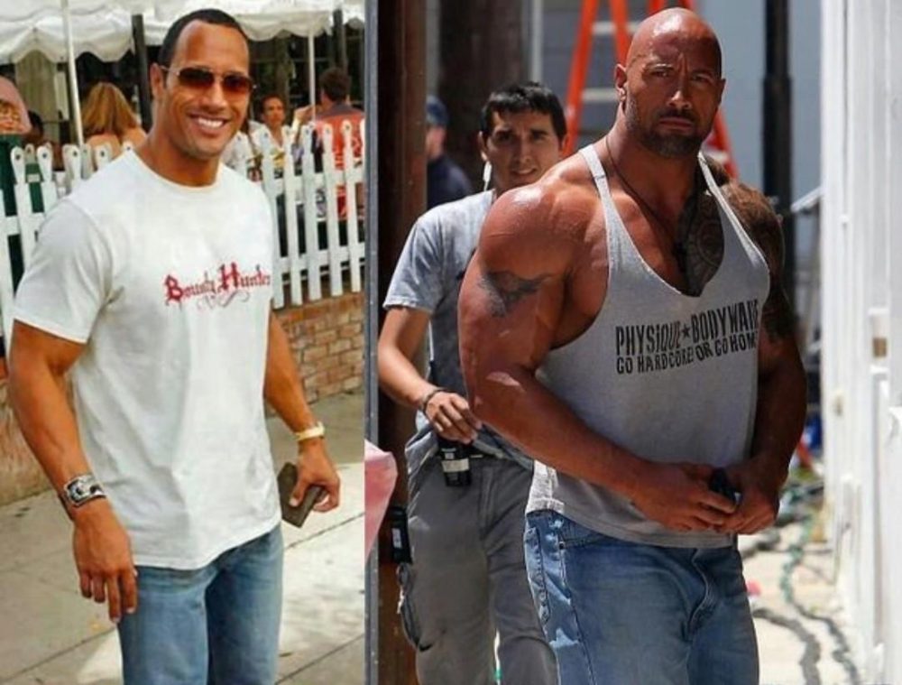 The Rock en su mejor momento físico vs The Rock con 50 años afirmando ser natural