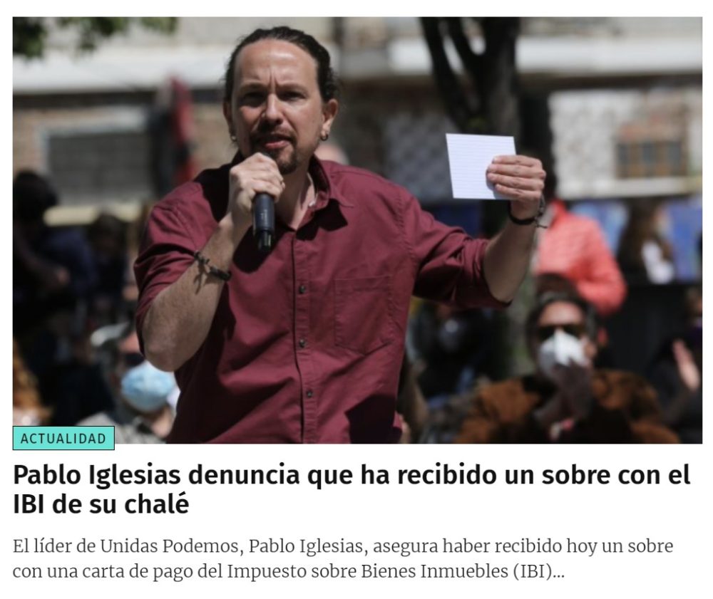 Dijo Pablo Iglesias después de protagonizar 86 portadas de El Mundo Today...