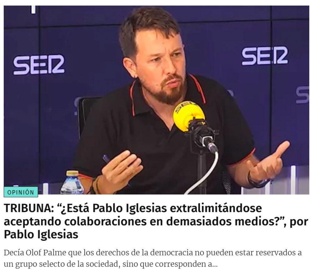Dijo Pablo Iglesias después de protagonizar 86 portadas de El Mundo Today...