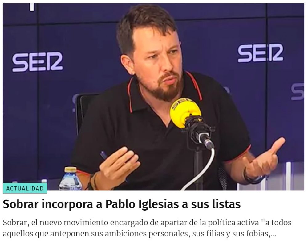 Dijo Pablo Iglesias después de protagonizar 86 portadas de El Mundo Today...