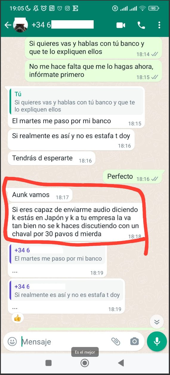 Recibe por error un Bizum y se niega a devolverlo