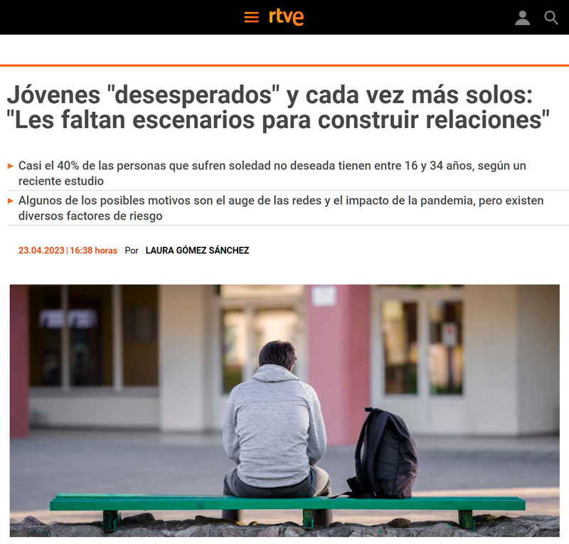 Jóvenes desesperados y cada vez más solos