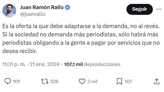 Una licenciada en periodismo se queja de que no encuentra un trabajo digno