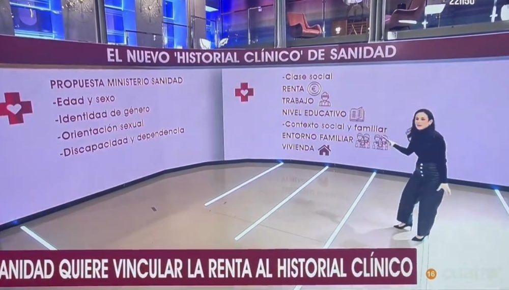 La ministra Mónica García propone añadir al historial clínico cuánto dinero ganan, cuántos pisos tienen, su nivel educativo, y cuántos hijos tienen a su cargo.