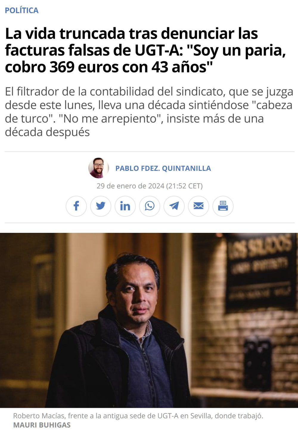 Le dejaron una cabeza de cigala en la cama, pero no entendió el mensaje...