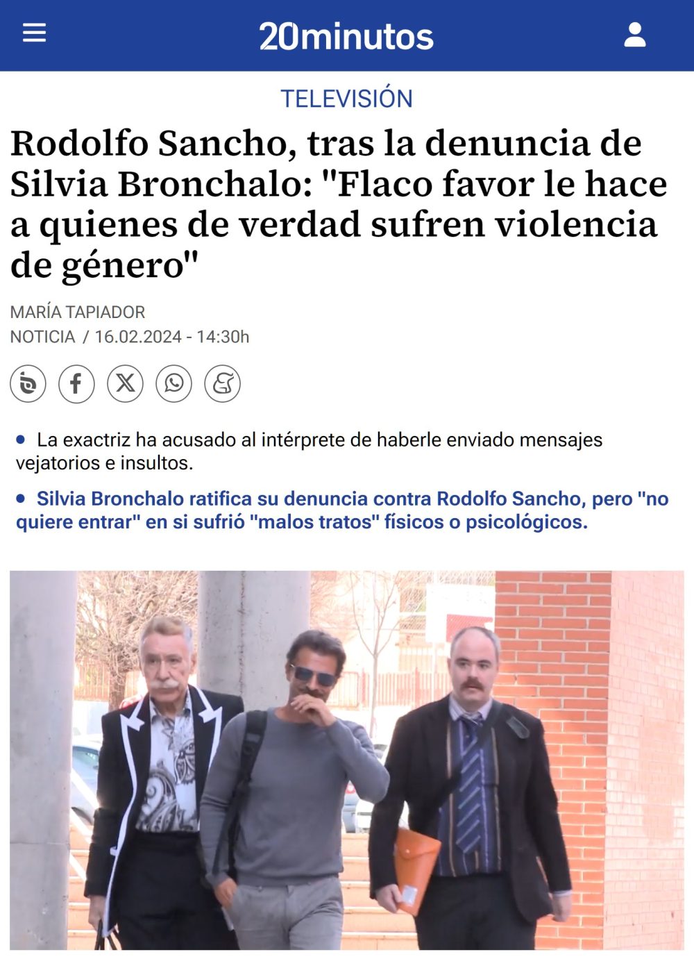 La ex de Rodolfo Sancho (el padre del dеscuartizador de Tailandia) le ha denunciado por vioIencia de género por llamarla "pirada".
